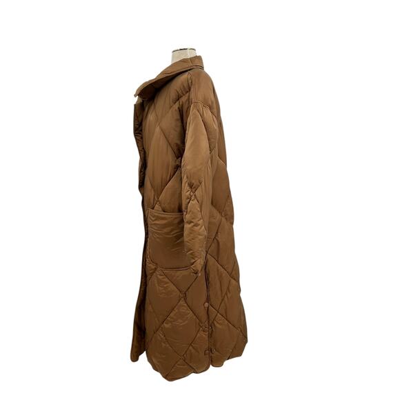 Free People We The Free Joanna Maxi Puffer Jacket Brown Tan Size XL - Picture 7 of 16